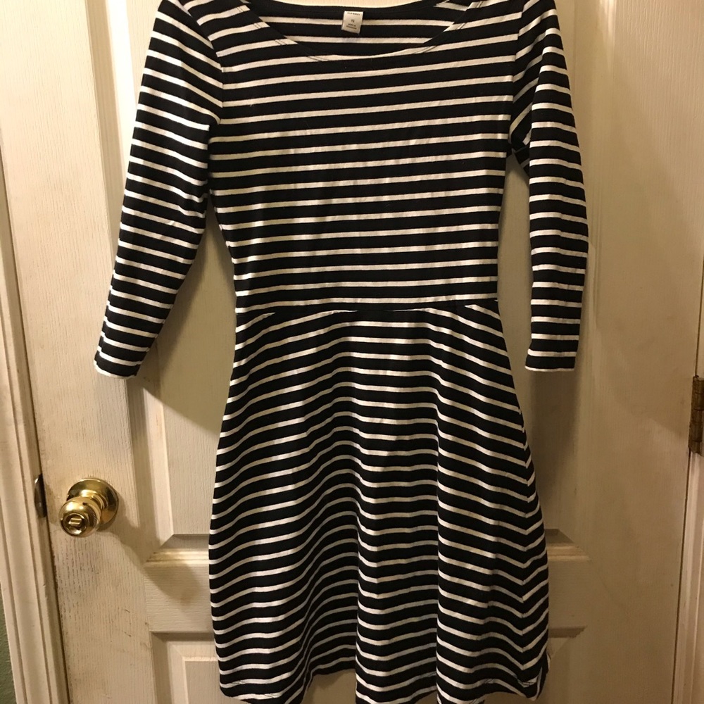 Woman’s striped dress